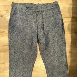 Blue/grey linen trousers
